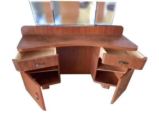 Mahogany Dressing Table With Mirrors – Sideboard, Wood (photo 2 of 5)