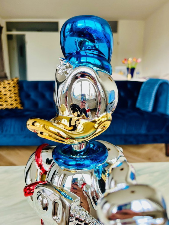 40 cm Space Man Donald Duck Figuren Astronaut Mickey Mouse Galvanisch Beeldje – Decoratieve objecten, Metal (photo 8 of 9)