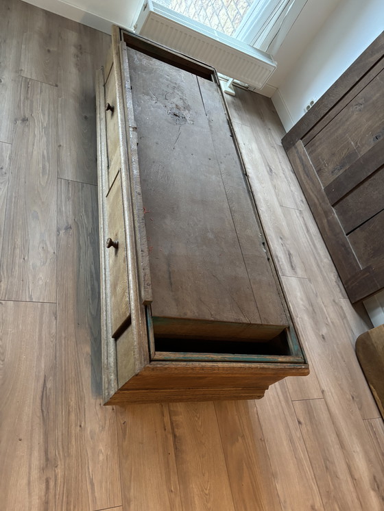 Image 1 of Antique solid blank oak wardrobe wall cabinet antique oak