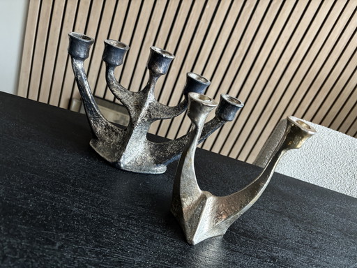 Brutalist Horst Dalbeck Kaarsenhouder Kandelaar Vintage