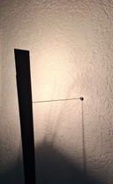 Lampada da parete Torchére, nero opaco, di Gilles Derain