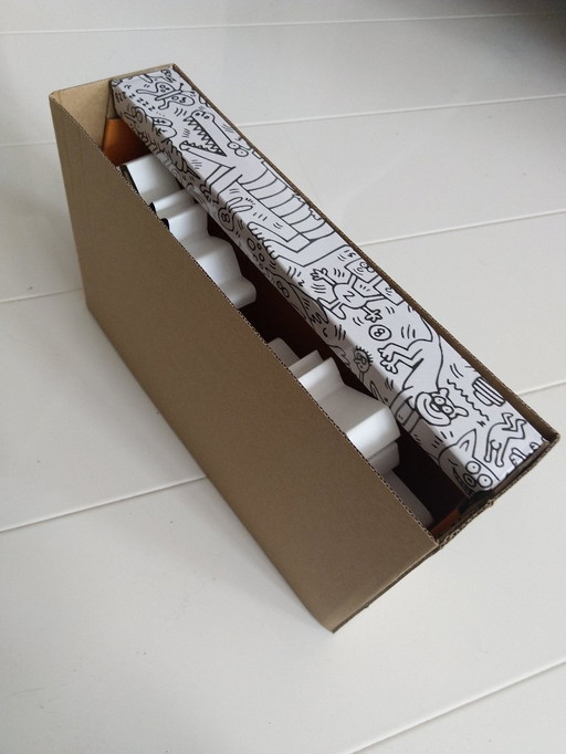 Keith Haring - Limited Edition Dancing Dogs boekensteunen / decoratief object (set)