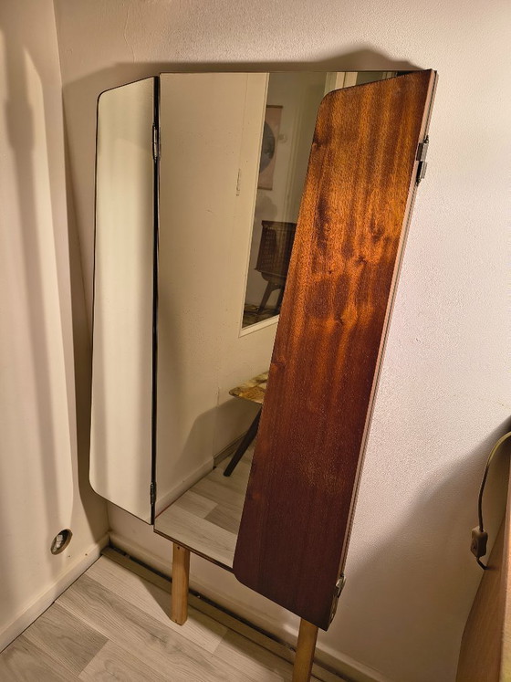 Image 1 of Vintage Triptych Mirror – 1950s/60s Vanity Mirror
