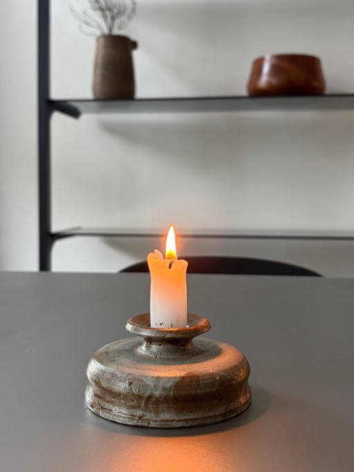 Bougeoir en céramique vintage fait main / petit vase