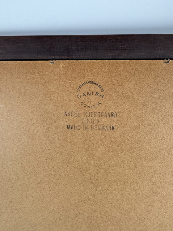 Image 1 of Miroir XXL en palissandre Kai Kristiansen pour Aksel Kjersgaard – Élégance moderne danoise