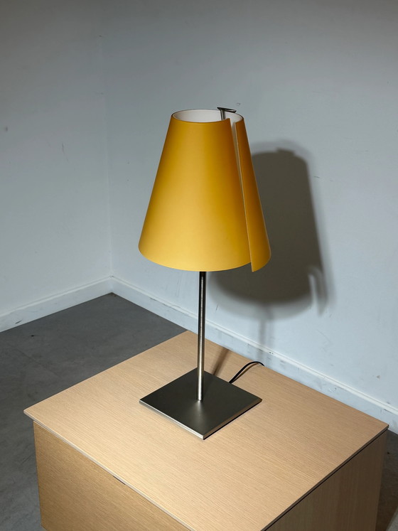 Leucos Tafellamp met Amber Glazen Kap – Tafellampen, Hout (photo 2 of 5)