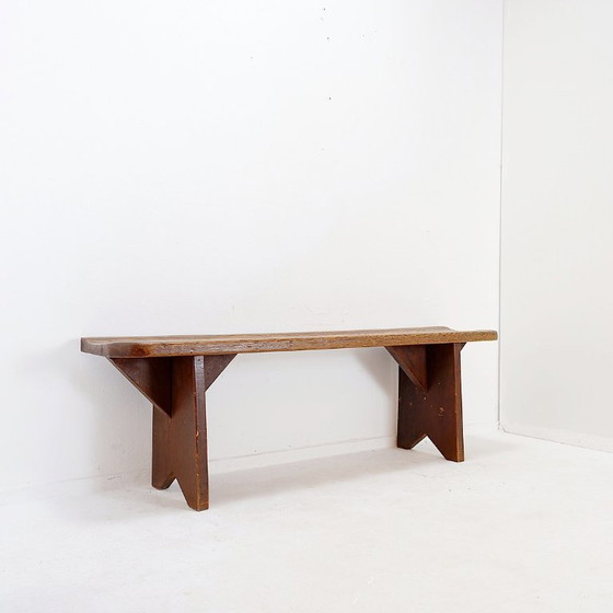 Image 1 of Panchina rustica in legno - 20° secolo