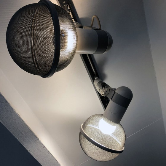 Image 1 of Vintage Ceiling Rail Fixture - Micro Pin Spots - Roger Tallon - Erco - 1975