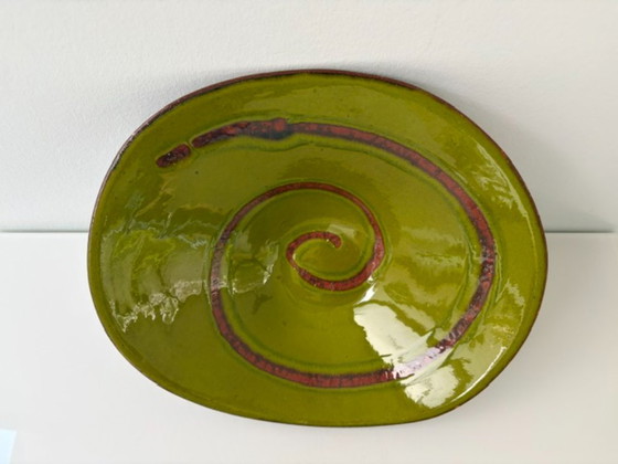 Ciotola vintage in ceramica verde con decoro a spirale – Ciotole (photo 12 of 15)