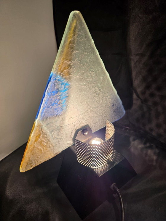 Rösch Leuchten WL 3755 - Lampada Memphis originale anni '80 – Lampade da tavolo, Ferro, Vetro (photo 10 of 12)