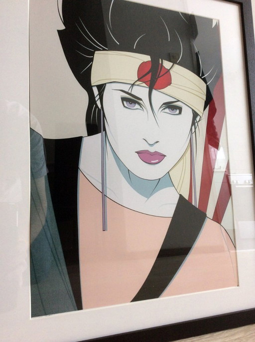  Pop Art Patrick Nagel Sushi Girl Poster in Frame