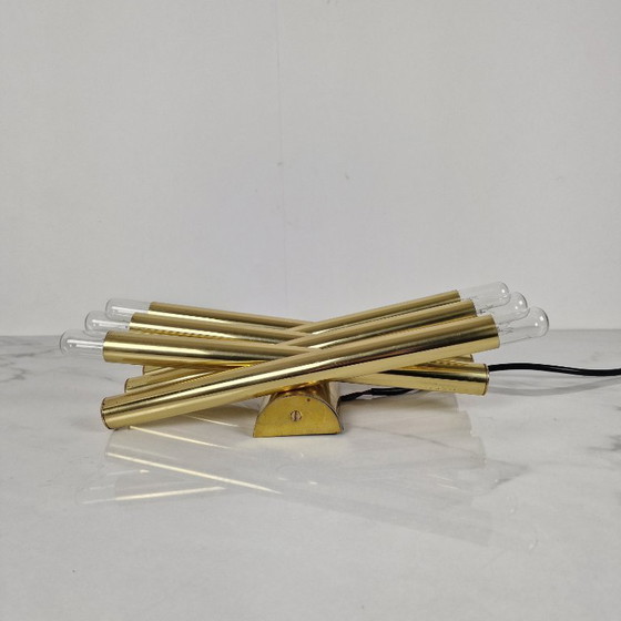 Image 1 of Italian Wall Lamp with Six Lights, in the Style of Gaetano Sciolari, circa 1970s