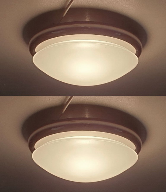 Image 1 of Rolf Krüger per Heinz Neuhaus Leuchten 2 lampade da soffitto