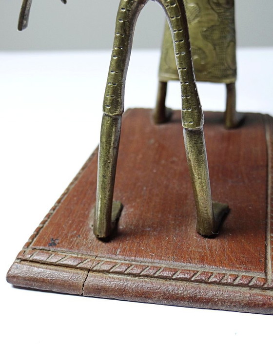 Image 1 of Fon figurine, Dahomey, Benin, vintage craftsmanship 1950s-1970s brass/bronze