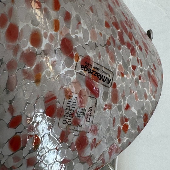 Pair of Mushroom Lamps AV Mazzega Murano 1970s Vintage Spotted Red Lampshade – Table lamps, Murano Glass (photo 6 of 11)