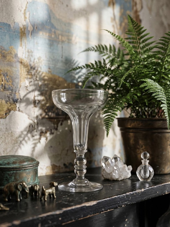 Image 1 of Zeldzame antieke champagnecoupe, toegeschreven aan Baccarat, Napoleon III