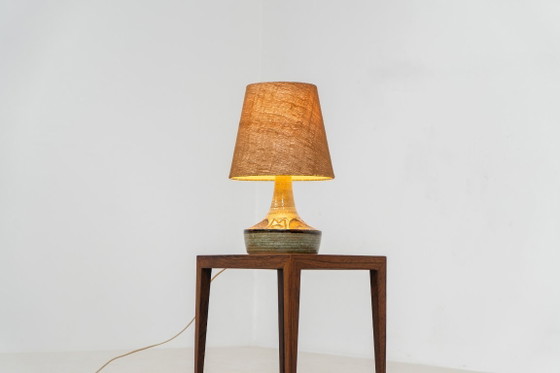 Image 1 of Ceramic table lamp by Søholm for Bornholmsk (Denmark, 1960s).