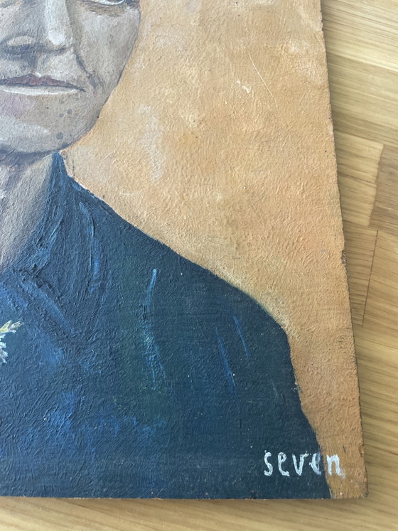 Image 1 of Oil portrait of an older woman on panel