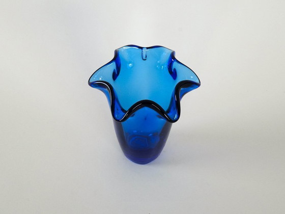 Image 1 of Cobalt glass vase, Danish design, 1970s, made in Denmark