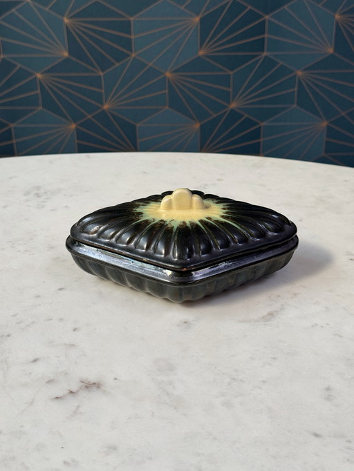 Thulin, 1930s - Lidded Box with “Airain” Glaze — Model 784