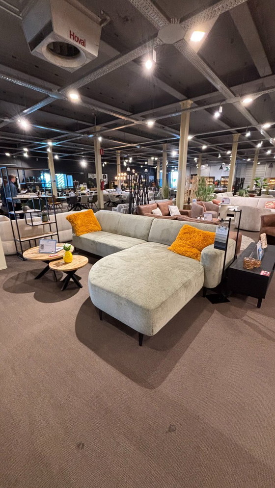 Image 1 of Leif Sofa – Braun/Beige Stoff – Neu in Originalverpackung