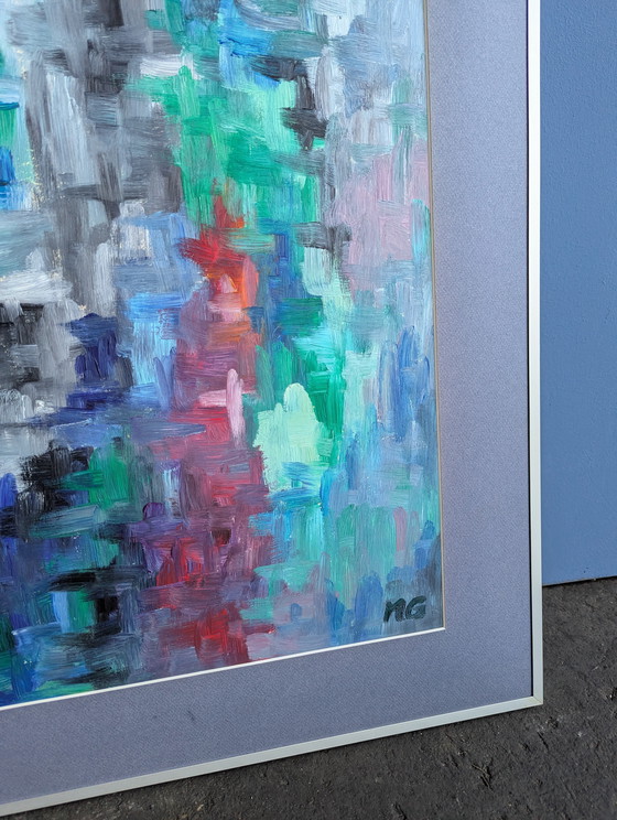 Image 1 of Abstract painting blue