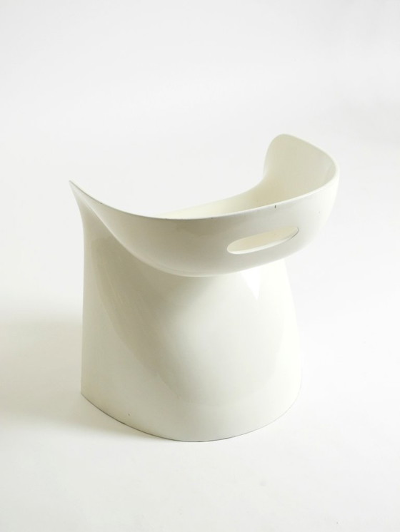 Image 1 of Very rare white stool by Winfried Staeb from the 1970s for the Form + Life Collection