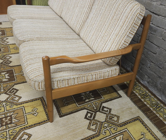 Image 1 of Divano scandinavo a 3 posti in tessuto bouclette 1960
