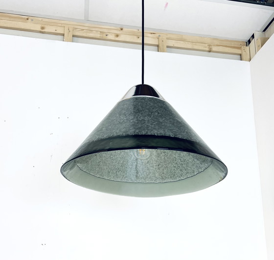 Image 1 of Conical Bubble Glass Pendant Lamp Peill & Putzler