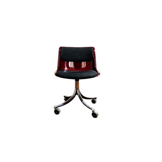 Fauteuil de bureau Modus par Osvaldo Borsani pour Tecno, Italie, 1980. – Chaises de bureau, Metal, Plastic (photo 9 of 9)