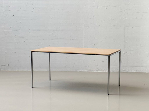 Tavolo con piano effetto rovere di Sedorama, Svizzera, anni '90