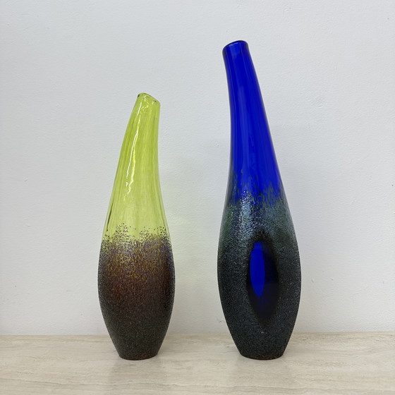 Image 1 of Set di 3 vasi Monica Backstrom per Kosta boda Sweden Moonlanding