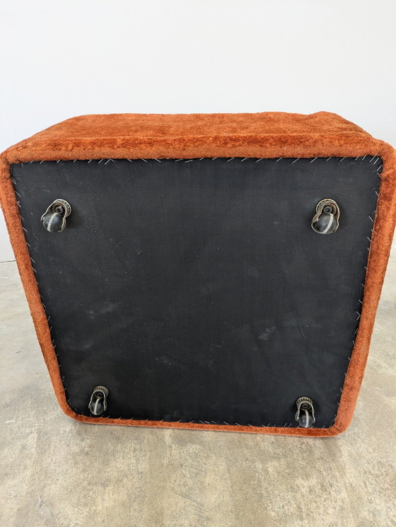 Image 1 of Tavolino da caffè con poggiapiedi coordinato - design italiano vintage