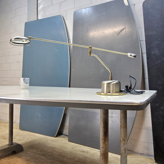 Vintage (50s) Industriële Tafels / Tafelbladen (Gispen Stijl) Werk Tafels (4x) Prijs Per Stuk – Bureau, Metal (photo 3 of 15)