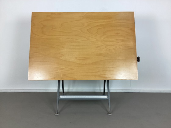 Image 1 of Vintage Friso Kramer drafting table Ahrend de Cirkel fifties Reply