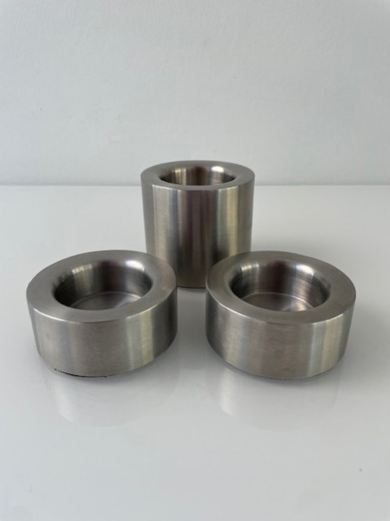 Image 1 of Ensemble de 3 chandeliers design Brabantia – acier inoxydable brossé