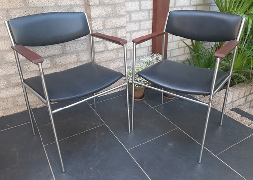 Gijs van der Sluis Minimalist Lounge Chair, 1970s