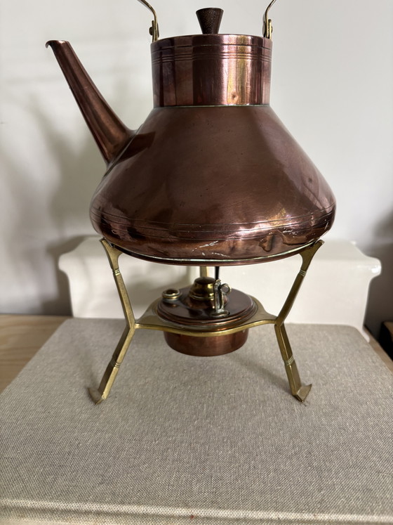 C. Kurz & Co - Tiel Holland - Copper Teapot Kettle on Stand – Decorative Objects, Metal (photo 2 of 12)
