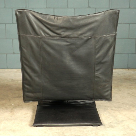 Fauteuil lounge vintage « Zen » – Claude Brisson – Ligne Roset – Années 1980 – Leather (photo 4 of 13)