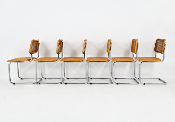 Image 1 of Dining Chairs Style B32 by Marcel Breuer, Set of 6