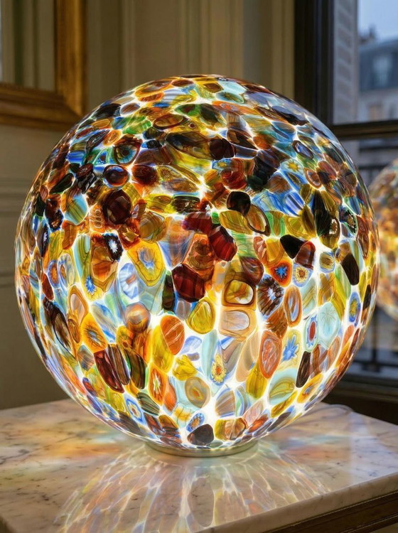 Image 1 of Lámpara de mesa de cristal de Murano