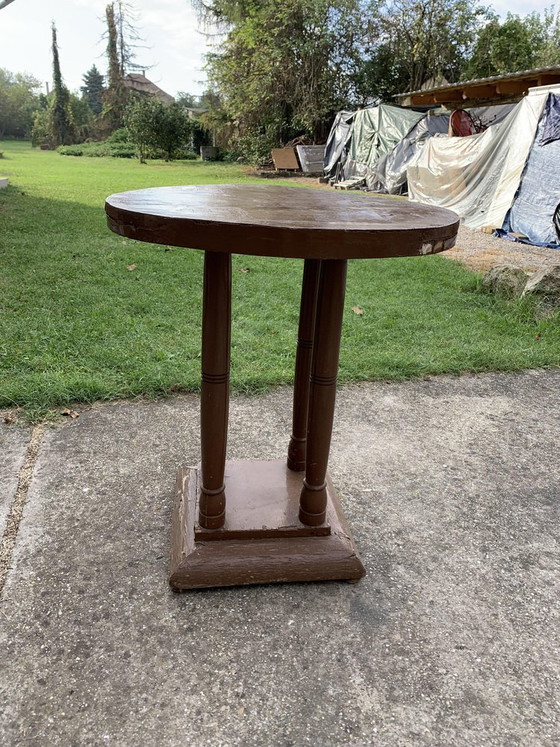 Art Deco Round Side Table, 1930s (photo 6 of 6)