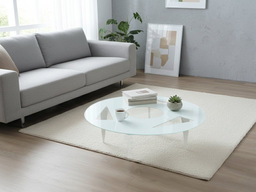 Ulyssimo minimal round coffee table by U. Müller Reisser 1990s