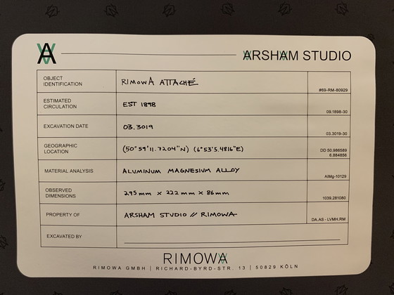 Image 1 of Rimowa x Daniel Arsham Eroded Attache Edizione Limitata