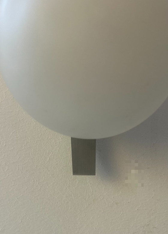 Image 1 of Applique vintage, vetro opalino e metallo spazzolato, Francia, 1960