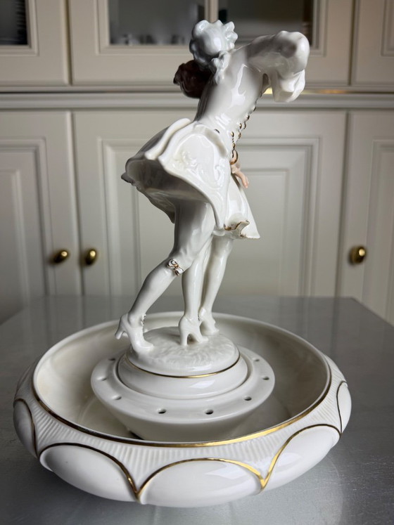 Image 1 of Hutschenreuther Selb Art Department – ​​Karl Tutter – Original two-part flower arrangement dish “Lovers / The Kiss”