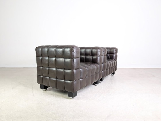 Image 1 of 2x Sillones originales Wittmann Kubus Josef Hoffmann cuero marrón