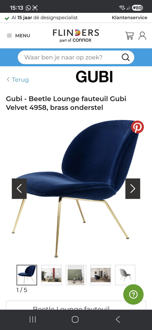 2x poltrona Gubi Beetle