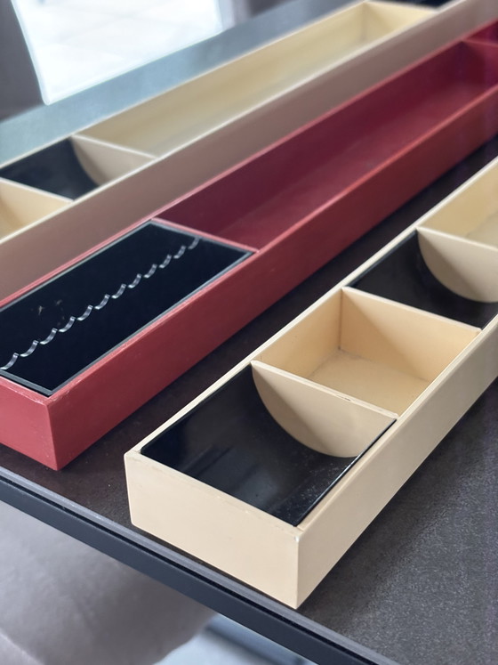 Image 1 of Lot de 3 organiser de bureau Kartell modèle 4643 du designer Pio Manzu