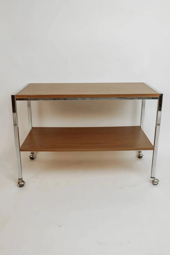 Mobile bar vintage, anni '70 - legno e cromo – Carrelli bar, Metallo (photo 8 of 8)